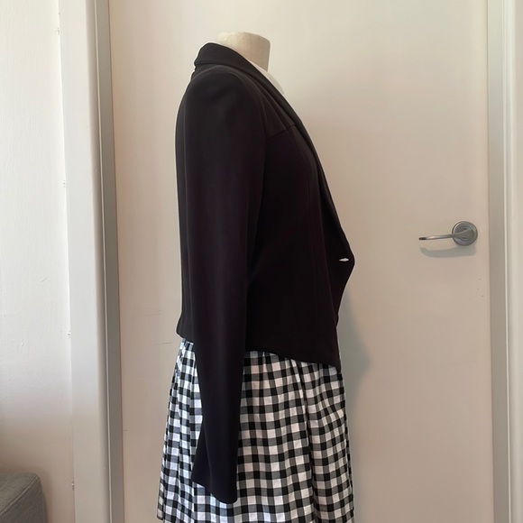 Topshop Black Jersey Blazer with Shoulder Pads, Aus Size 14 (Cotton) - Picture 10 of 16